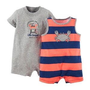 CARTERS Baby Boy Crab Rompers